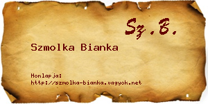 Szmolka Bianka névjegykártya